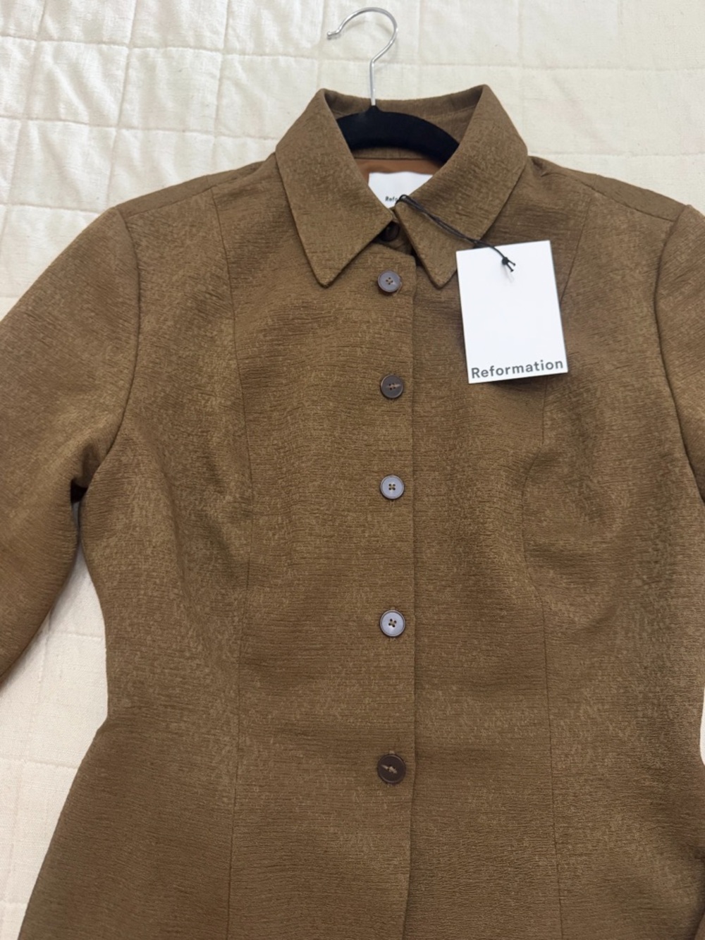 NWT Reformation Chloe Two-Piece Set in Chestnut Size 2 - Picture 11 of 14